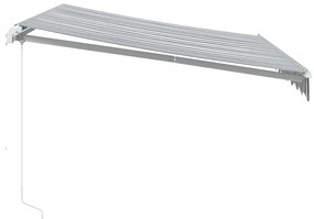 antracitszürke-fehér kézzel kihúzható napellenző 300 x 250 cm