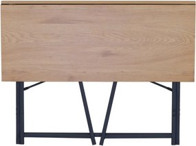 Összecsukható íróasztal / számítógépasztal 100×46 cm, masszív fém vázzal, fekete–aranytölgy – Intenso Home