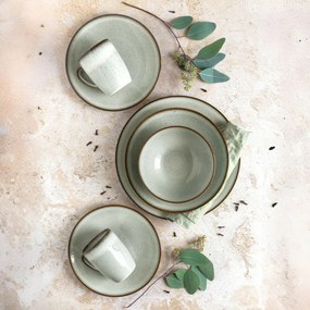 Mäser 8 darabos sekély és mély tányérkészlet SMOKY'S – zöld