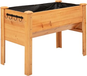 Outsunny Faemelt Virágosláda Herb Ültető Virágcserép Levegőztető Nyílással és Horgokkal | Aosom