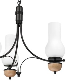 Brilagi - LED Csillár láncon COTTAGE 3xE14/40W/230V bükkfa/fehér