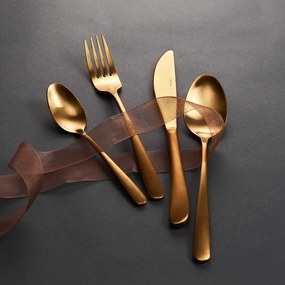 KINGS evőeszköz szett, matt arany