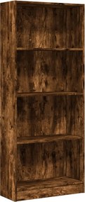 vidaXL füstös tölgy színű szerelt fa könyvszekrény 60 x 24 x 143 cm