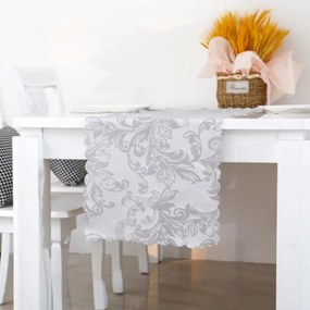 FLORENZA dekoratív fehér asztali futó 40x150 cm