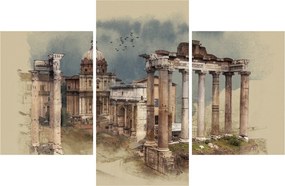 Kép - Forum Romanum, Róma, Olaszország (90x60 cm)