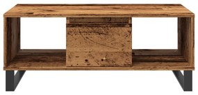 antik fa színű szerelt fa dohányzóasztal 90 x 50 x 36,5 cm