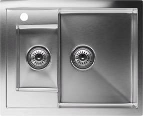 Klarstein TitanSteel konyhai mosogató, 61 x 50 cm, 2 mosogató, rozsdamentes acél, tűzálló