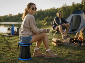 Kemping szék CAMPIO teleszkópos 45 cm, kék