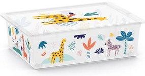 Fehér műanyag gyerek tárolódoboz 55x39x16 cm C Box Style – KIS