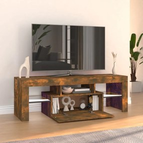 füstös tölgy színű TV-szekrény LED-világítással 120x35x40 cm