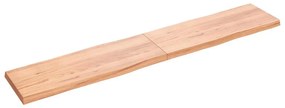világosbarna kezelt tömör asztallap 220x40x(2-6) cm