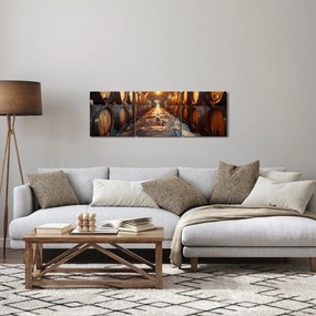 Kép - Borospince (órával) (90x30 cm)