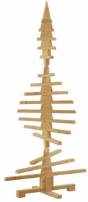Fából készült Karácsonyfa állvánnyal Barna 150 cm Tömör fenyőfa