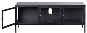 Fekete fém TV-állvány 132x52 cm Carmel – Unique Furniture