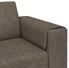 Kanapé Szett 3 pcs Sötétszürke Műbőr velúr