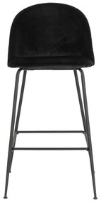 Fekete bársony bárszék szett 2 db-os 108 cm Lausanne – House Nordic