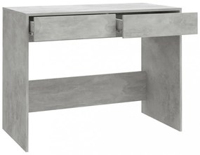 betonszürke szerelt fa íróasztal 101x50x76,5 cm