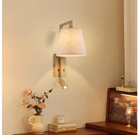 Brilagi - LED Fali lámpa RAYA 1xE14/40W/230V + LED/3W len/bézs BRI208