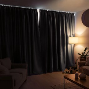 Goldea sötétítő függöny blackout szatén fényű - szürke 270x180 cm