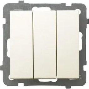 Ecru hårmas kapcsoló Fénykapcsoló 3 gombos LP-13G As Ospel