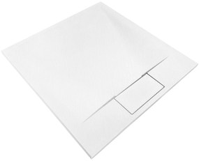 Zuhanytálca Bazalt White 90x90
