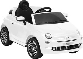 vidaXL fehér elektromos gyerek autó Fiat 500