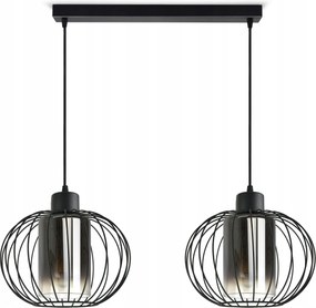 Függő lámpa Csillár Glam Fekete Arany Réz Chr