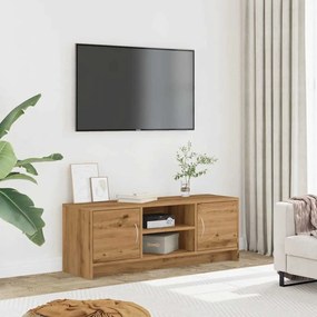 kézműves tölgy színű szerelt fa TV-szekrény 102x30x37,5 cm