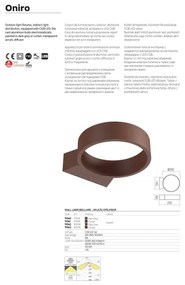 Redo 91062 - ONIRO LED kültéri fali lámpatest, 8W, 230V, IP65, antracit