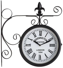 Paddington, falióra, állomás óra, kerti óra, 41 x 45 x 11 cm, vintage