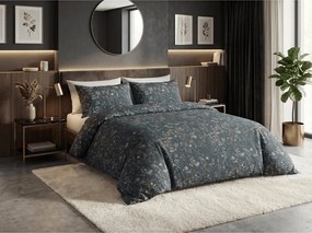 Renforcé pamut ágynemű SELMIRA sötétzöld hotelzsebbel Ágyneműhuzat mérete: 70 x 90 cm | 140 x 200 cm