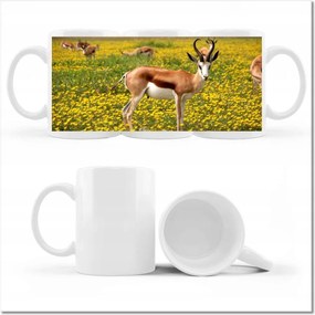 Fotó bögre Antilop a virágok között