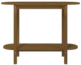 Mézbarna tömör fenyőfa tálalóasztal 110x40x80 cm