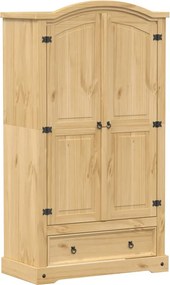 vidaXL Corona tömör fenyőfa ruhásszekrény 102 x 52 x 186 cm