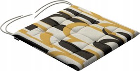 Károly székpárna 40x40 fekete-sárga