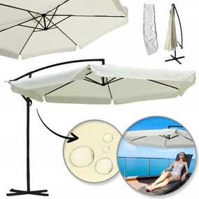 Kerti napernyő gémmel és fodrokkal, krémszínű 3,5 m. OGP10