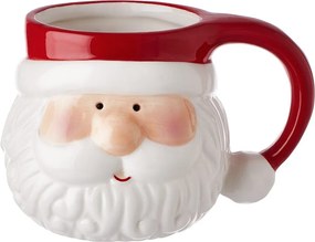 SANTA kerámia bögre, Mikulás 400ml , piros