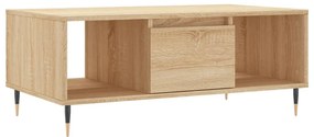 Sonoma tölgy színű szerelt fa dohányzóasztal 90 x 50 x 36,5 cm