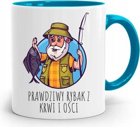Kék Horgász Bögre Igazi Halász fényképes nyomtatással
