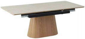 Monaco bővíthető étkezőasztal bézs/tölgy 160-200cm
