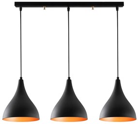 Fekete függőlámpa fém búrával Sağlam – Opviq lights