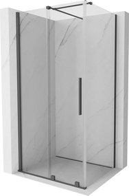 Mexen Velar, tolóajtós zuhanykabin 100(ajtó) x 75(fal) cm, 8mm átlátszó üveg, grafitmatt, 871-100-075-01-66