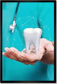 Poszterek keretben 40x60 Fogászati kezelés fog