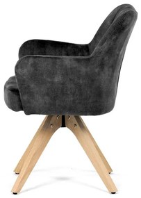 Fekete Bársony Étkezőszék. HC-D7188 BK4