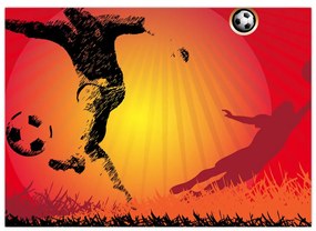 Kép - futball (üvegen) (70x50 cm)