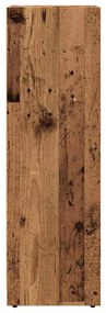 Fürdőszobaszekrény régi fa 30x30x95 cm gépelt fa
