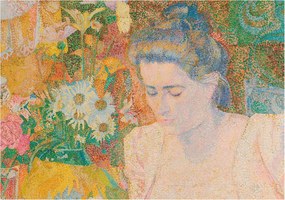 Fali fotótapéta Étkezőbe Virágos portré 208x146 Ragasztó