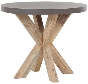 Szürke Kör Alakú Betonhatású Kerti Asztal ⌀ 90 cm OLBIA Beliani