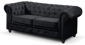 Infinity Chesterfield III kanapé  Fekete