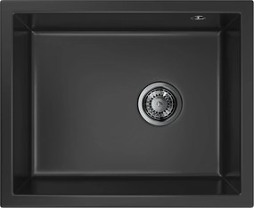 Pult Alá Szerelhető Fekete Pavo Függesztett Mosogató Granitan